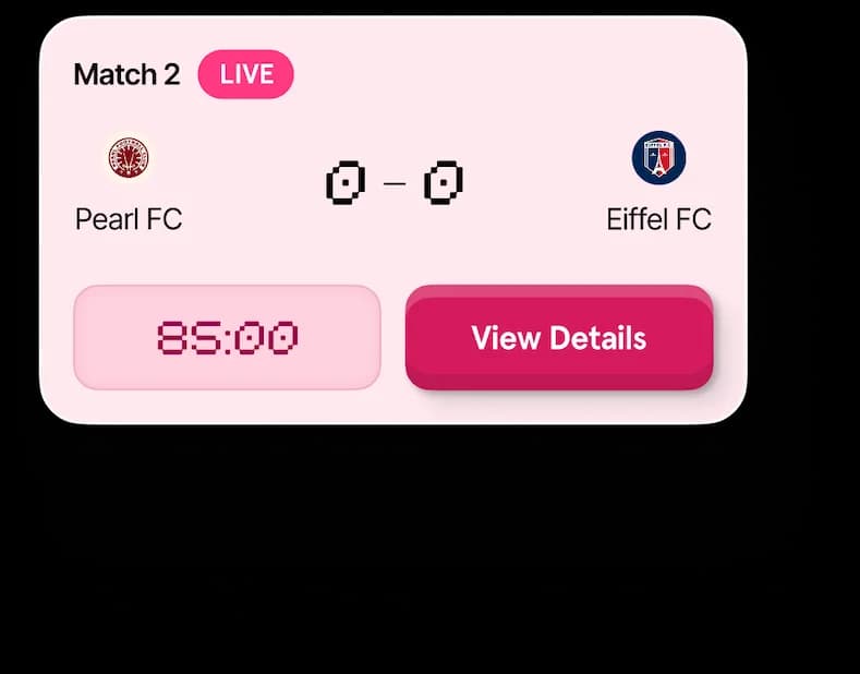 Match start screen and team lineup